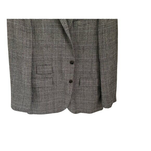 J.Crew Ludlow Blazer Gray Plaid Wool Blend With Notch Lapel Size 44 - Picture 3 of 11